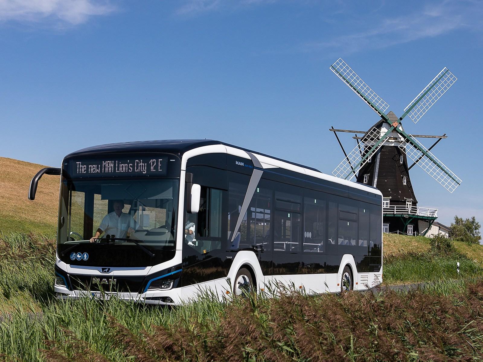 man lion’s city e, electric bus, man electric bus, electric buses, switzerland, test drive, historical centre